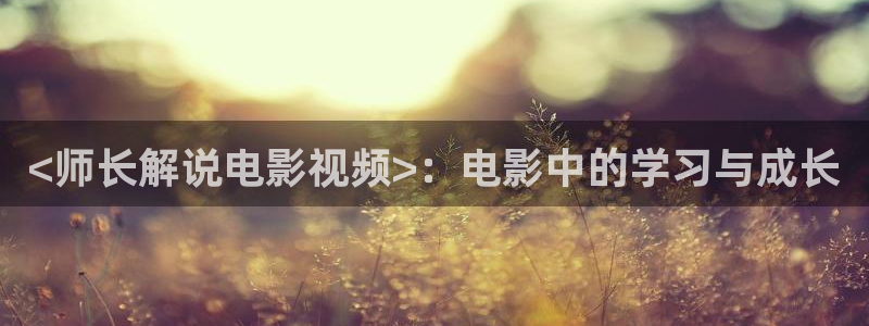 国产精品久久久久久视频：<师长解说电影视频>：电影中的学习与成长