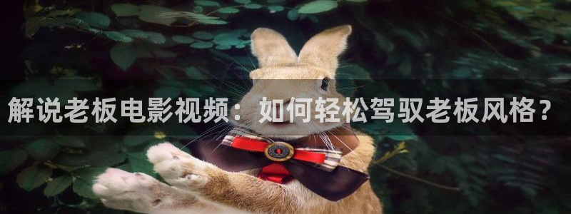 久久视频免费在线：解说老板电影视频：如何轻松驾驭老板风格？